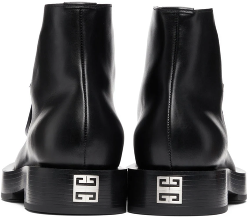 GIVENCHY SQUARED LACE-UP BLACK LEATHER WOMEN'S ANKLE BOOTS Sz. 40.5 MSRP:$1,095+ - Picture 5 of 12