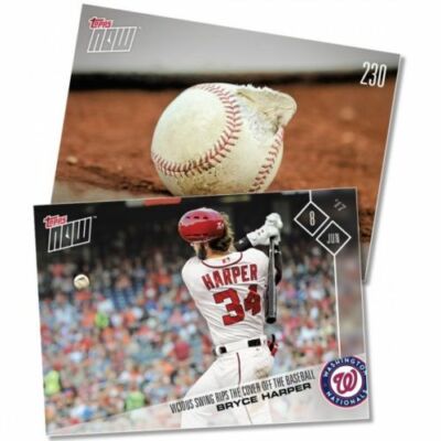 2017 TOPPS NOW #230 BRYCE HARPER VICIOUS SWING KNOCKS COVER OFF ...