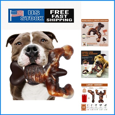 Tough Nylon Bacon Dog Chew Toy - Perfect for Aggressive Chewing - 10.6 Ounces