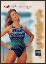 Jantzen Swimwear 1990s Print Advertisement 1995 Legs Swim Suit Sun Worship You