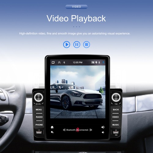 9.5" Carplay 2 Din Car Stereo Radio Android 13 GPS WiFi Vertical Touch Screen FM - Picture 10 of 24