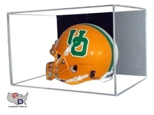 Acrylic Wall Mount Mini Helmet Display Case Clear UV Protecting GameDay NFL NCAA