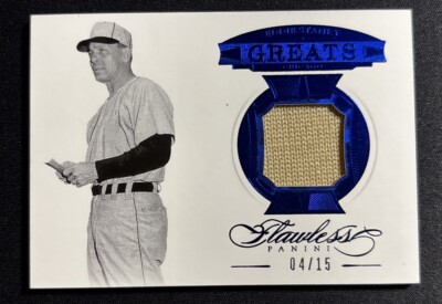 2017 Panini Flawless Material Jersey Relic Greats Sapphire /15 Eddie Stanky SSP