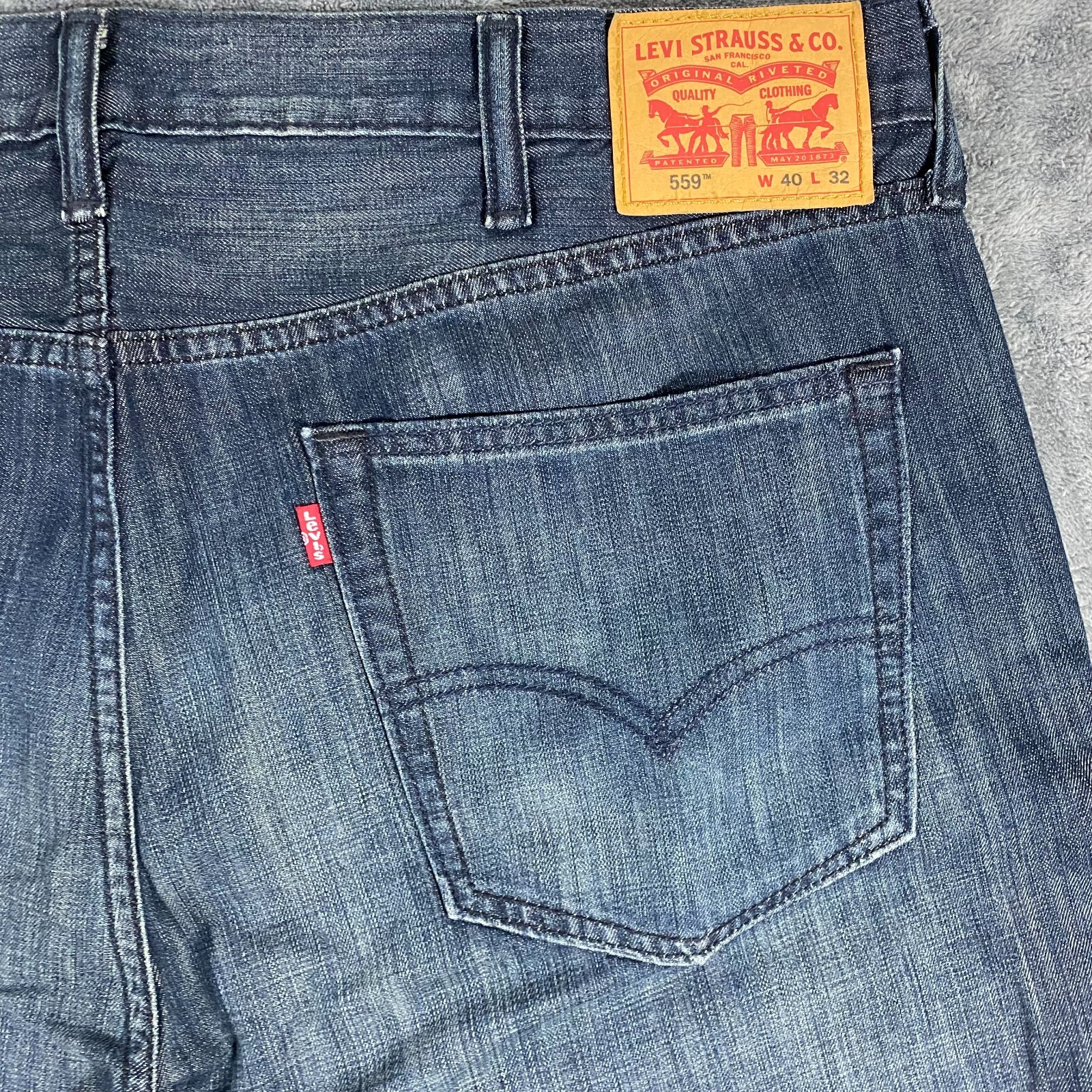 Levi's 559 40x32 Relaxed Straight Fit Men's Denim Jea… Gem