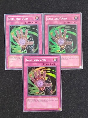 YuGiOh 1 x 1st 2 x Unlimited Null And Void SOD-EN057 Super Rare LP