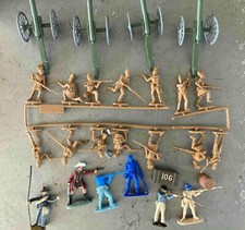 ESCI plastic british napoleonic figures, and 4 cannons plus misc items shown