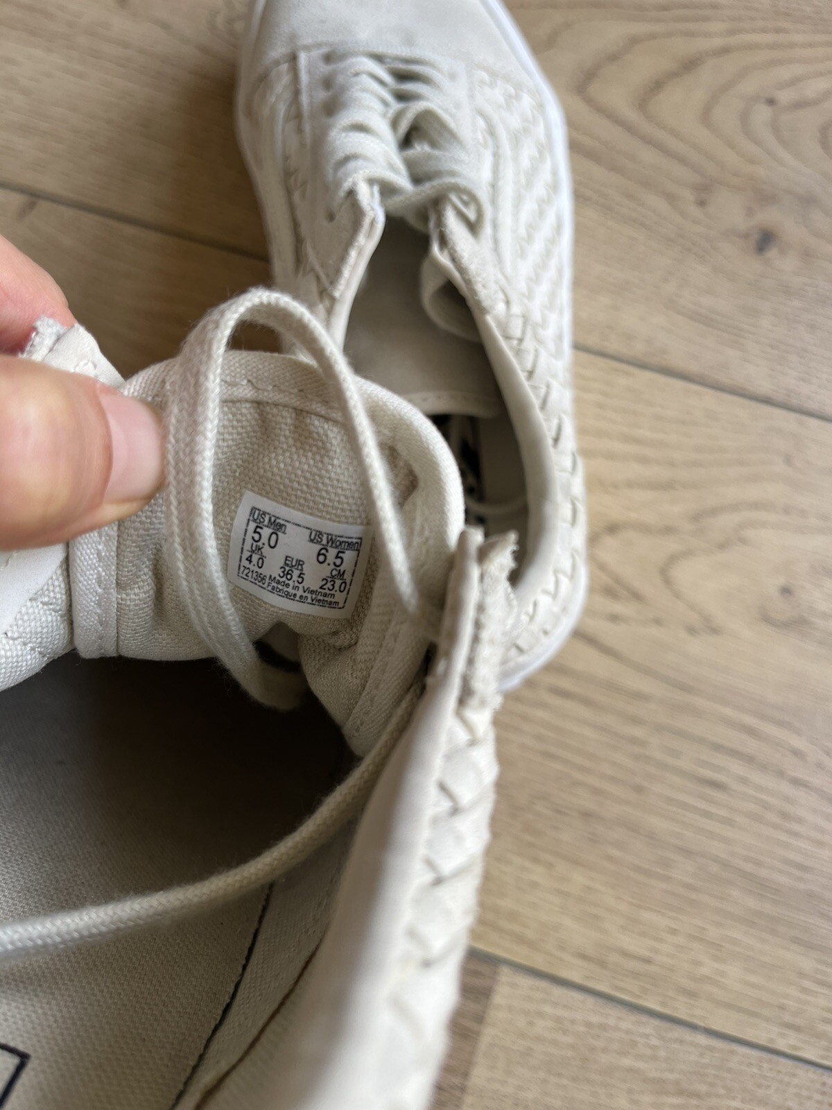 Vans Stackform Leather Weave Platform Flat Shoes … - image 6