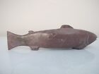 Helen P Miyok Canadian Inuit Soapstone Carved Fish Salmon Sculpture Figurine
