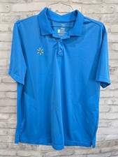 Walmart Polo Shirt Mens Large Blue Short Sleeve Employee Uniform Work Wear