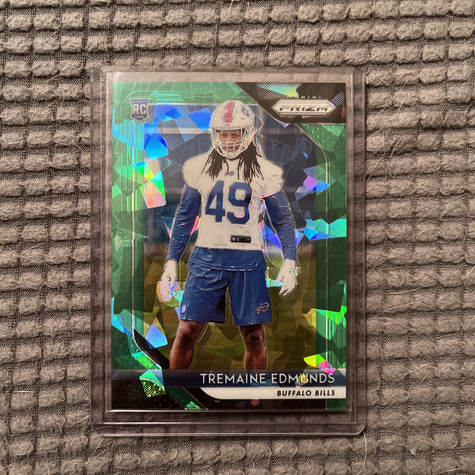 2018 Prizm Tremaine Edmunds RC Rookie Green Cracked Ice Bears Bills #d 66/75