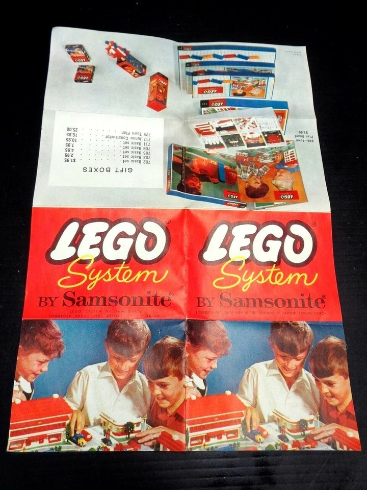 Vintage 1960's LEGO System by Samsonite 214/5 W 12 White Windows in Box + Sheet - Image 3 of 4
