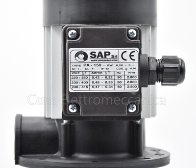 Elettropompa Per Liquido Di Raffreddamento 400V - Albero In Acciaio Inox Per Macchine Utensili E Sega A Nastro - Foto 7