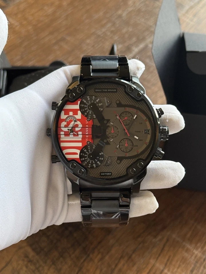 RELOJ DZ7463 2024 Diesel Hombre MR. DADDY 2.0 Gris Chapado Acero Inoxidable NUEVO Foto 3 de 4