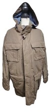 Aigle Mens Jacket Water Resistant Size Large Outdoors Hooded Heavy Duty Utility