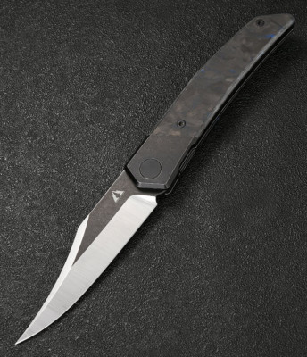CMB Made Knives Zetsu Folding Knife 3.62'' M390 Steel Blade Titanium/Carbon Fiber