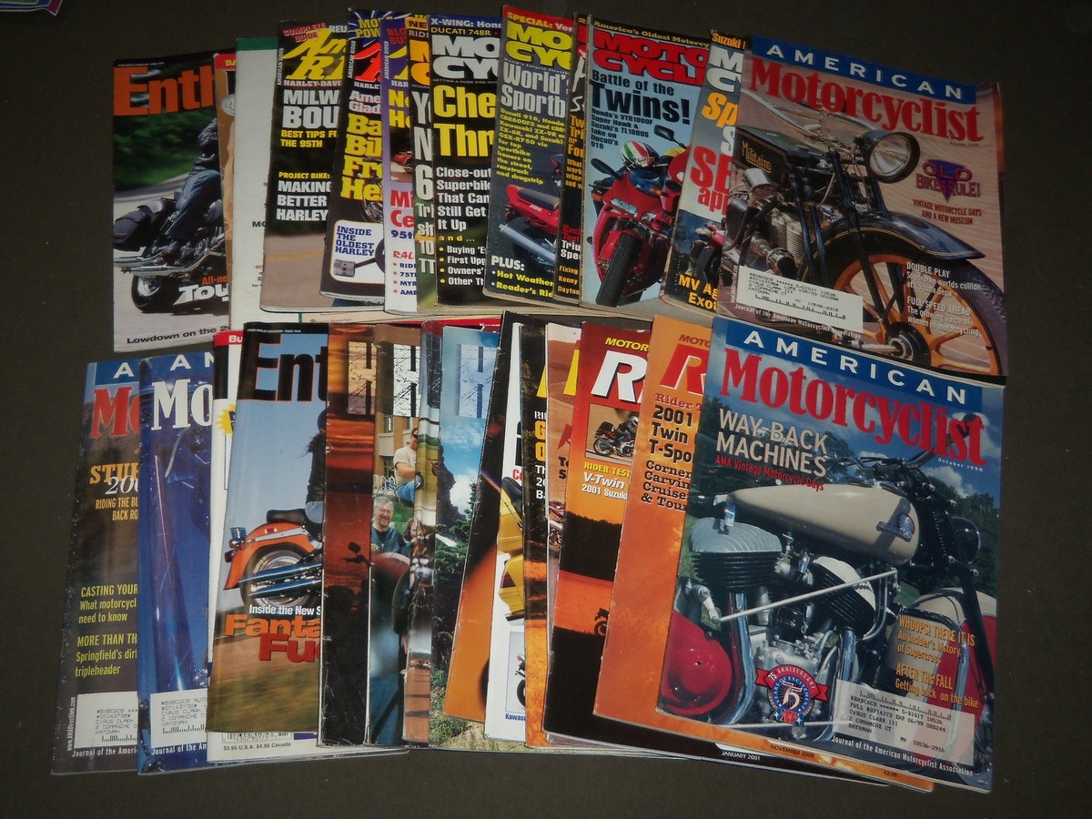1990S-2000S ASSORTED MOTORCYCLE MAGAZINE LOT OF 28 - BIKES