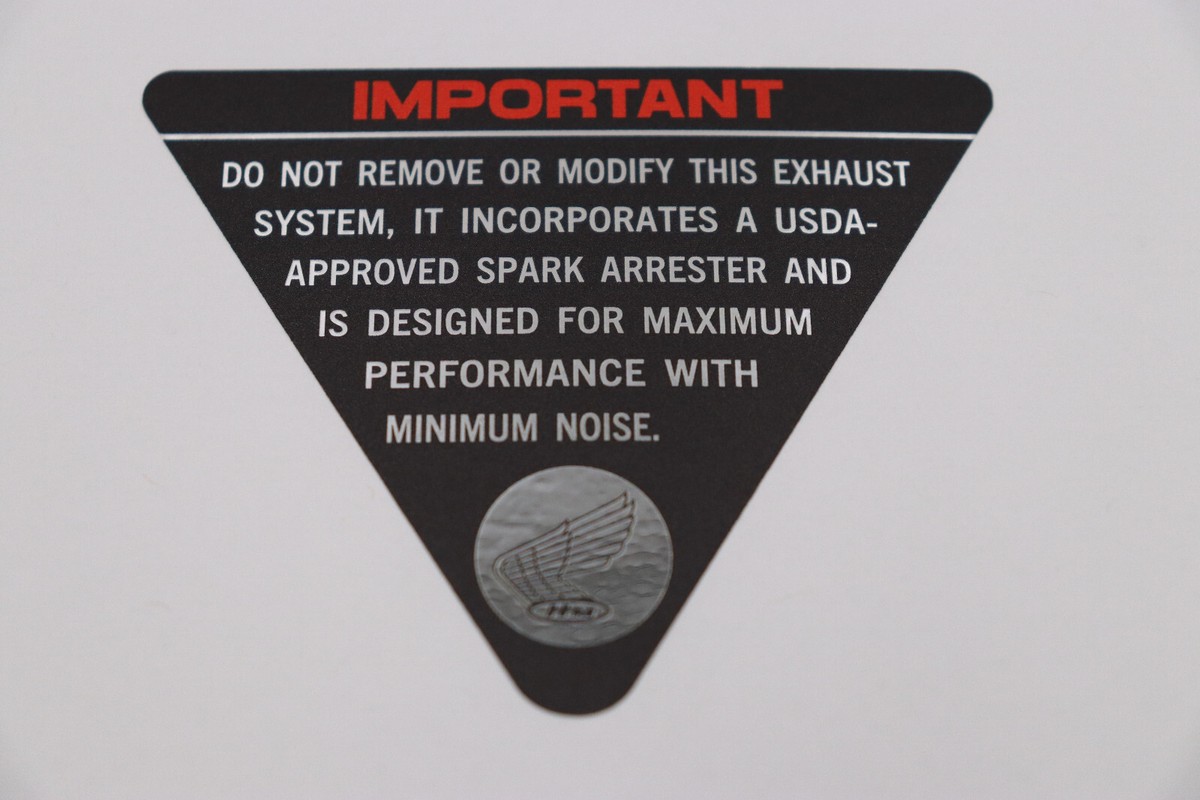 Honda SL90 Side Cover Decal. Muffler Caution Decal SL 90 87504-074