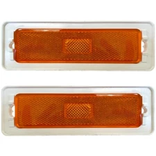 1970 71 72 73 74 Nova Front Side Marker Lens Lamp Light Assembly Pair M1649C