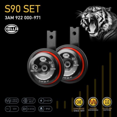 HELLA Horn - STYLE HORN S90 SET - 12V - 111dB(A) - Frequenzbereich: 350/415Hz