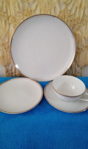 Vintage Golden Elegance Pattern by Royalton China Co. Translucent Fine Porcelain