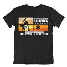 Softball Sport T-Shirt Tee Shirt Gift Cool Present Cute Funny Play Joke Believe