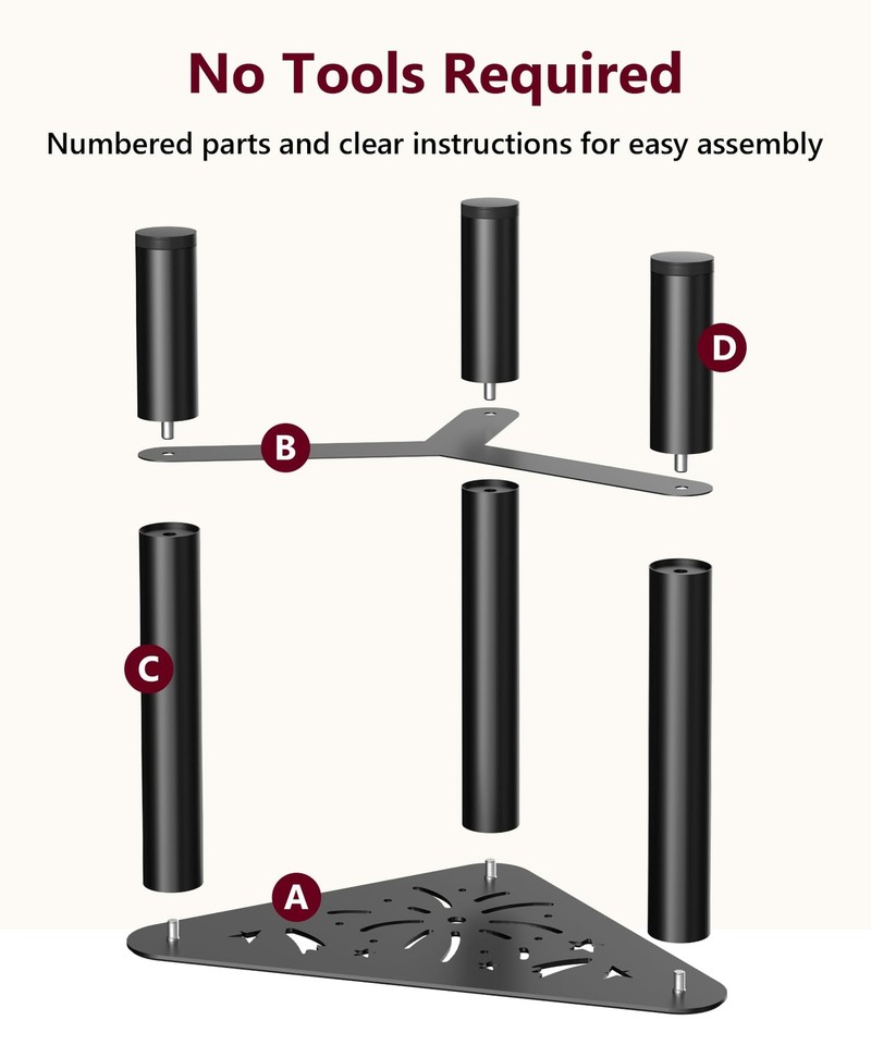 WikLiy Metal Shower Foot Stool for Shaving Legs Corner Shower Foot Rest