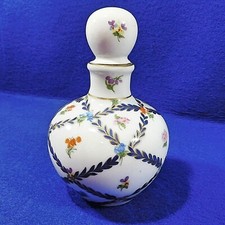 Vintage Paris Royal Scent Perfume Bottle Vanity Porcelain Hand Painted Flowers