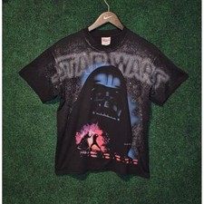 Vintage Star Wars Darth Vader Graphic T-Shirt Movie Promo 1996 Lucasfilm XL