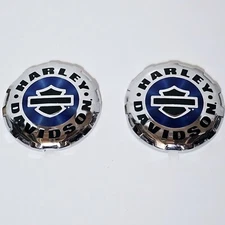 Harley Davidson Breakout Fuel Tank Badges Emblems Softail 2015 Blue Chrome
