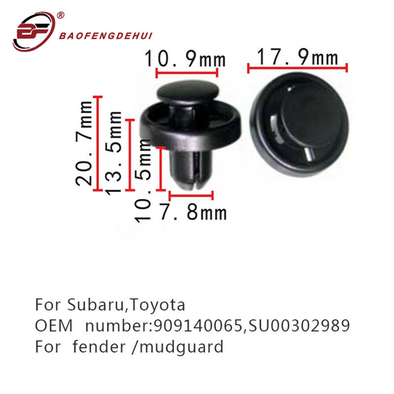 100x for Subaru 909140065 Wheel Arch Lining, Inner Wing