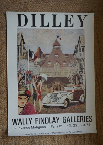 Affiche Exposition Ramon Dilley - Galerie Normandie Deauville - Années 80 - Vintage