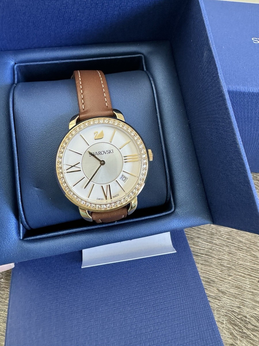 スワロフスキー 腕時計 Aila Day Yellow Gold 5095940 New In Box Swarovski Aila Day Brown Yellow Gold-Tone Ladies Watch