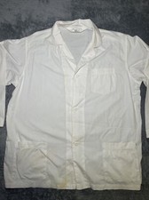 VTG Christian Dior Pyjama Long Sleeve White Shirt Size XL X-Large Cotton PJ