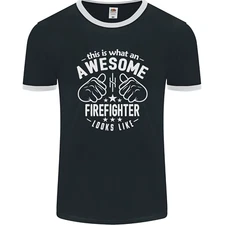 An Awesome Firefighter Looks Like Mens Ringer T-Shirt FotL