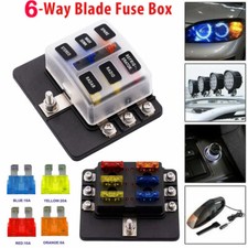 6Way Blade Fuse Box with LED Indicator Light Fuse Block for Car Truck Boat