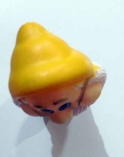 VINTAGE RUBBER TOY PUPAZZO GOMMA DOC BIANCANEVE SETTE NANI DISNEY 1970s - Foto 4 di 4