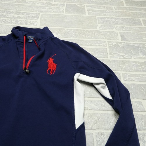 Polo Ralph Lauren Sweater Youth Size L (14/16) Blue Cotton 1/4 Zip Long Sleeve - Picture 7 of 10