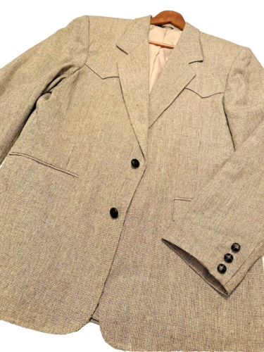 PIONEER WEAR WESTERN color: TAN/ANTELOPE TWEED STYLE Mens Sports Coat blazer 42L - Picture 1 of 10