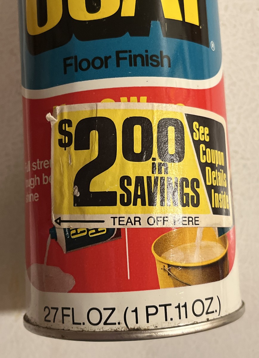 Vintage 1979 Full 27 oz Glo-Coat Tin Can SC Johnson Floor