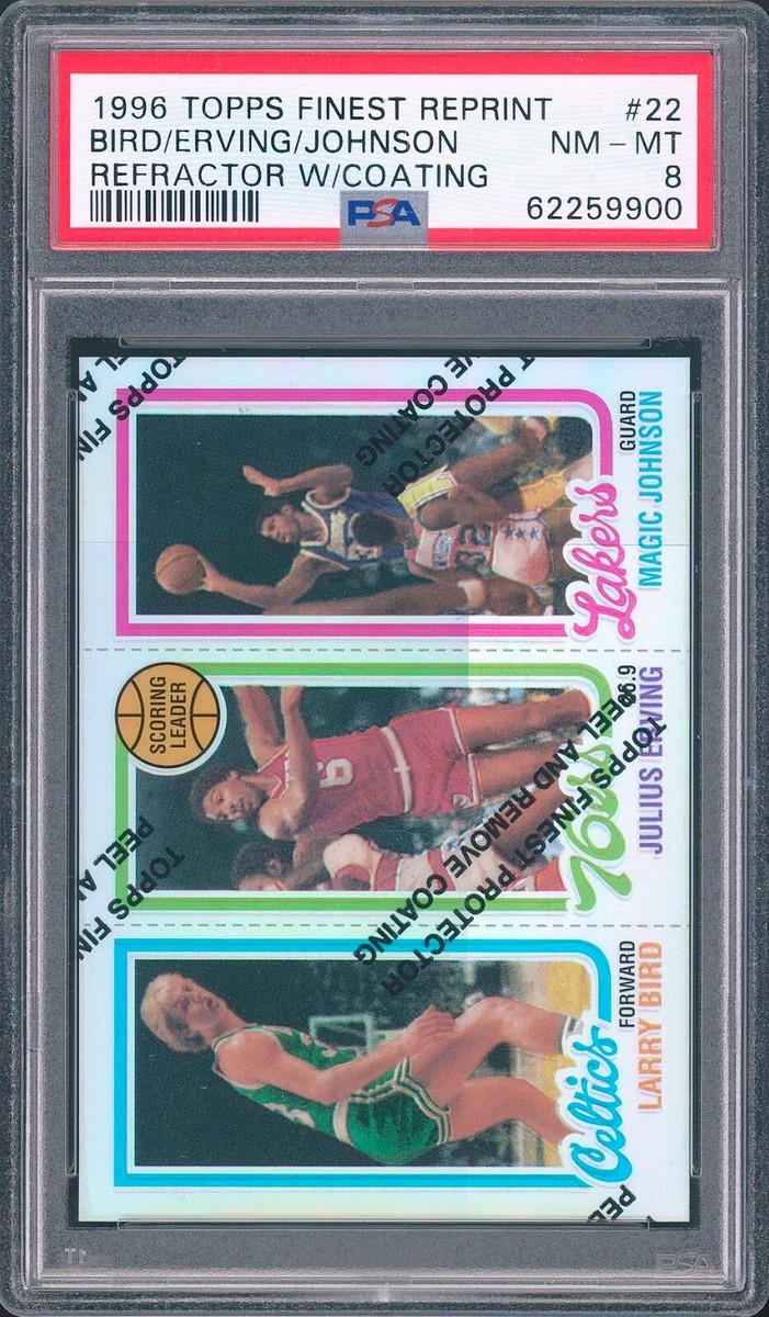 その他 1996 Topps Finest 22 Johnson/Bird/Erving Buy 1996-97 Topps - Finest Reprints Magic Johnson, Larry
