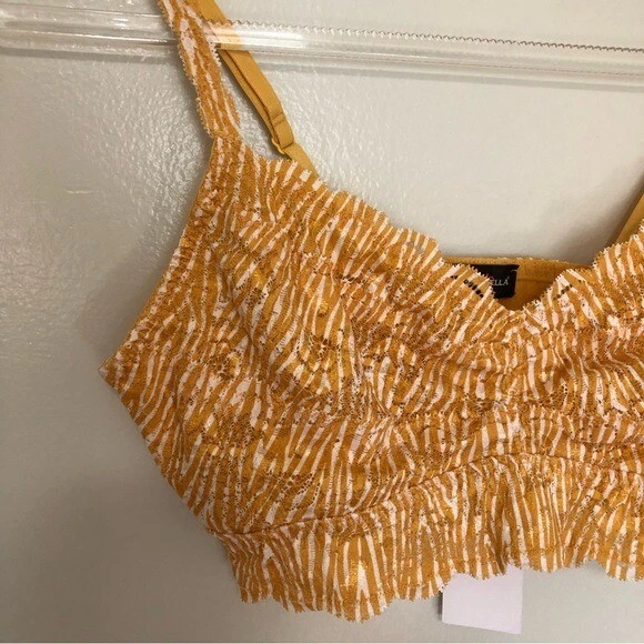 Cosabella Never Say Never Beauty Sweetie Bralette Cebra Serengeti Nuevo Mediano Foto 2 de 4