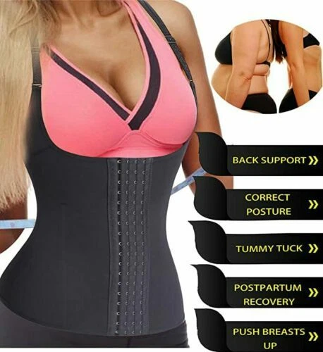 Espartilho feminino fitness modelador de cintura modelador de corpo controle de barriga underbust - Imagem 2 de 4