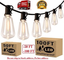 100ft Outdoor String Lights For Patio Waterproof Connectable St38 Led Light Stri