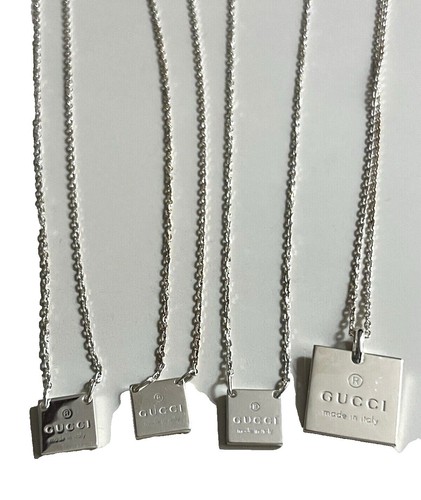 GUCCI 4217 G 8402 シルバーネックレス GUCCI 4217G 8402 Interlocking G Pendant Necklace | eBay