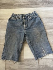 vintage 70s Levi s jeans shorts denim cut off made In USA size 28 Talon 42 Zip
