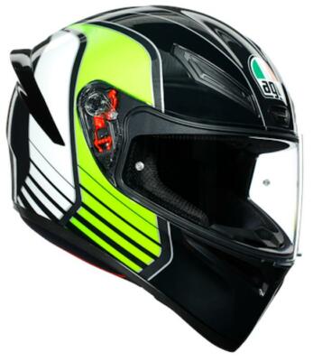 agv k1 green AGV K1 Power Gunmetal White Green Full Face Helmet