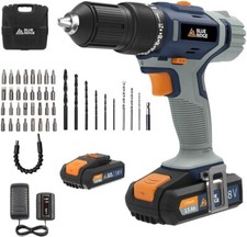 Blue Ridge BR2808K2 18V Cordless Hammer Drill + 2 x 1.5 Ah Batteries + 43 Pieces