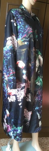 Beautiful Pure en Soie Robe Marina Rinaldi Femme, Black Rose Vert Couleur, Eu 29 - Bild 7 von 20