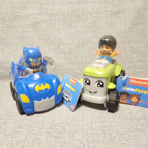 Fischer Price Little People DC Batman & Auto, Trattore e Personaggio Fattoria Giocattolo