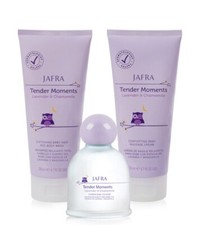 Jafra Tender Moments Lavender  Chamomile 3 Piece Set Cologne  Cream  Shampoo
